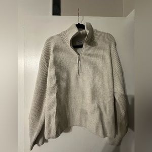 Old Navy | Size XL Oatmeal 3/4 Zip Sweater